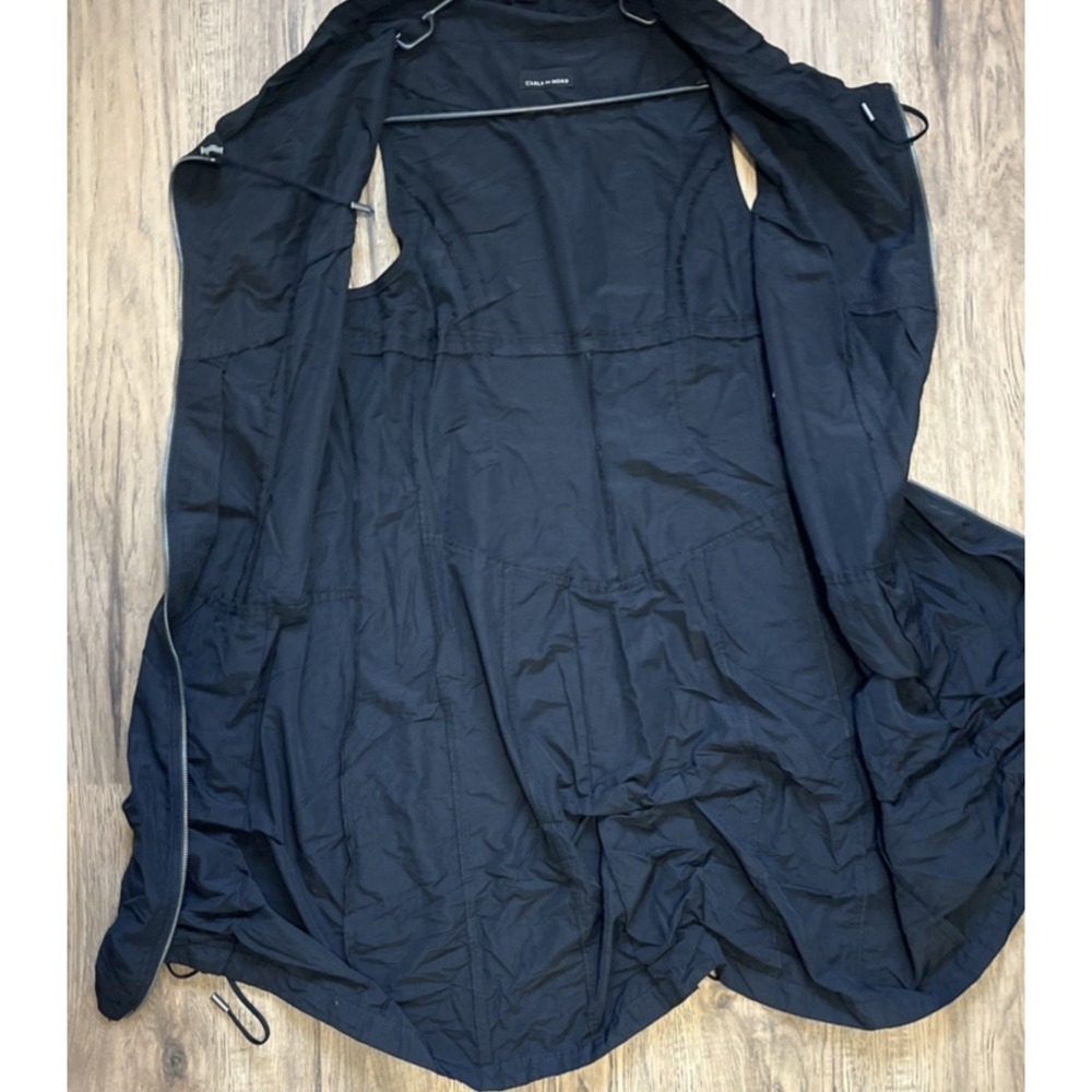 Vintage Carla Du Nord Lagenlook Zip Up Dress Black Sleeveless Womens US 10 EU 42 - Picture 8 of 11